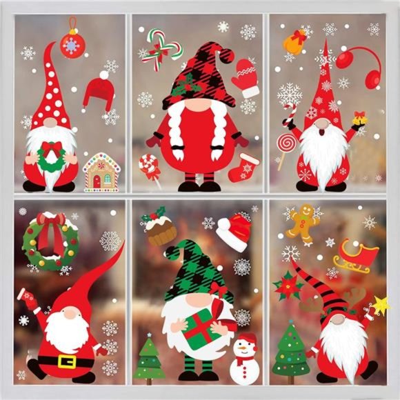 Christmas Window Clings Christmas Window Clings 316PCS Stickers, 8 Sheets - Picture 1 of 6